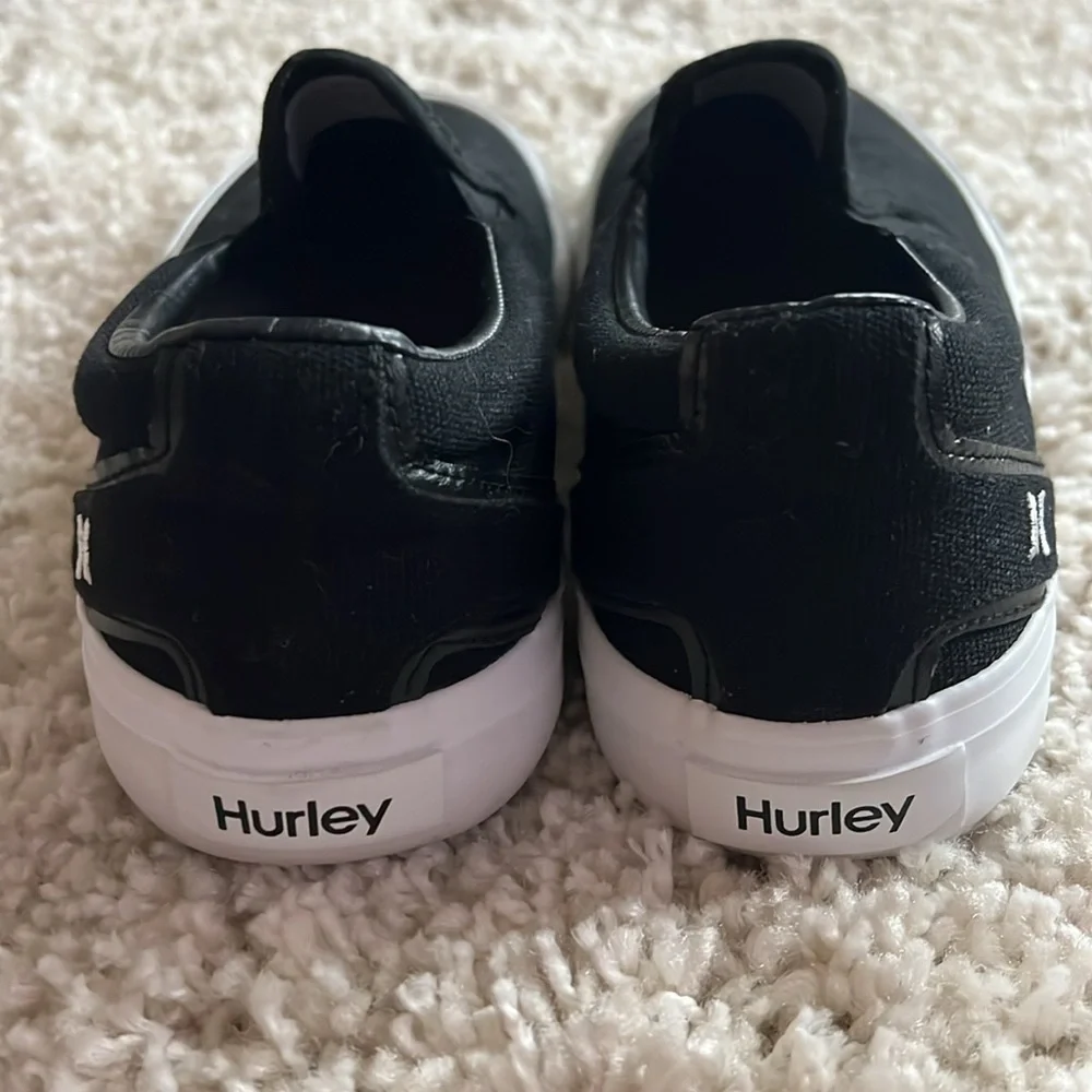 Hurley Black Slip Ons